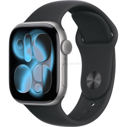 Ceas inteligent Apple Watch Series 11 GPS 42mm Sport Band S/M (Space Gray/Black)