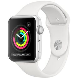 Ceas inteligent Apple Watch Series 3 GPS 42 mm Sport Band (Silver Aluminum/White) Thumb