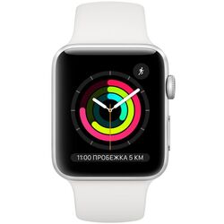 Ceas inteligent Apple Watch Series 3 GPS 42 mm Sport Band (Silver Aluminum/White)