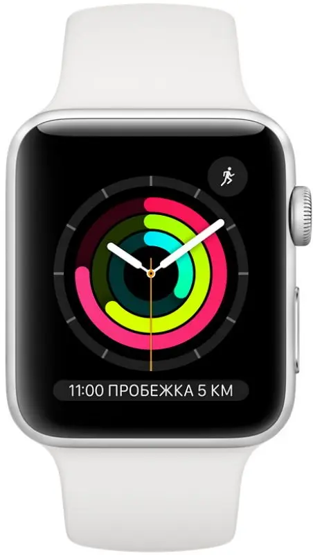 Ceas inteligent Apple Watch Series 3 GPS 42 mm Sport Band (Silver Aluminum/White)