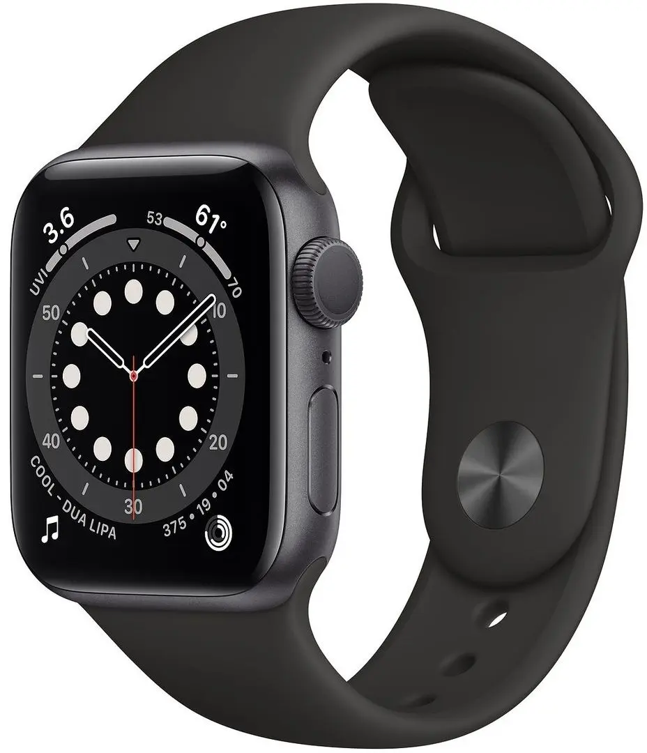 Ceas inteligent Apple Watch Series 6 GPS 44mm Sport Band (Space Gray Aluminum/Black)