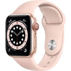 Ceas inteligent Apple Watch Series 6 GPS + Cellular 40mm Sport Band Pink Sand (Gold Aluminium)
