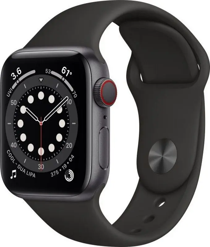 Ceas inteligent Apple Watch Series 6 GPS + Cellular 40mm Sport Band (Space Gray Aluminium/Black)