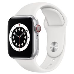Ceas inteligent Apple Watch Series 6 GPS + Cellular 40mm Sport Band White (Silver Aluminum)