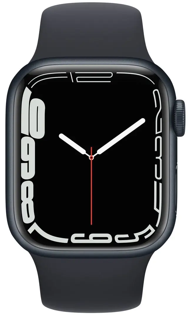 Ceas inteligent Apple Watch Series 7 GPS 41 mm Sport Band (Midnight)