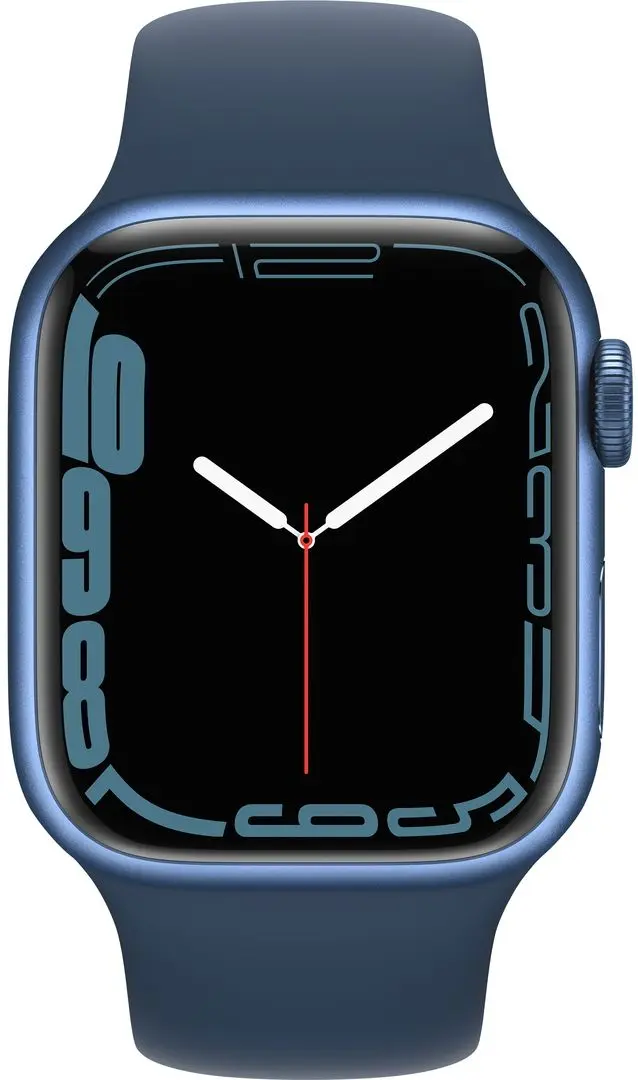 Ceas inteligent Apple Watch Series 7 GPS 45mm Sport Band (Blue/Abyss Blue)