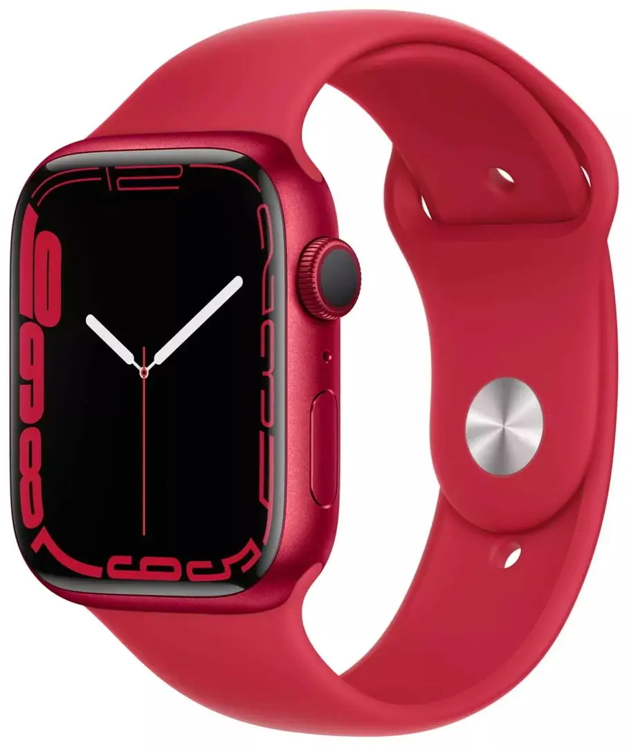 Ceas inteligent Apple Watch Series 7 GPS 45mm Sport Band (Red)