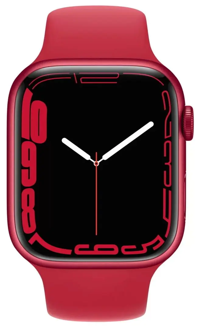 Ceas inteligent Apple Watch Series 7 GPS 45mm Sport Band (Red) - 2