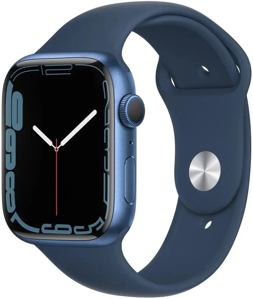 Ceas inteligent Apple Watch Series 7 GPS + Cellular 45 mm Sport Band (Abyss Blue)