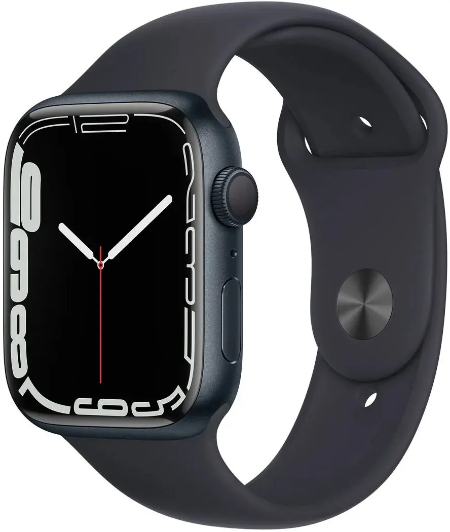 Ceas inteligent Apple Watch Series 7 GPS + Cellular 45 mm Sport Band (Midnight)
