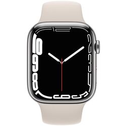 Смарт-часы Apple Watch Series 7 GPS + Cellular 45mm Sport Band (Silver/Starlight) Thumb