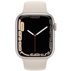 Смарт-часы Apple Watch Series 7 MKHR3 GPS LTE 41mm Sport Band (Starlight) Thumb