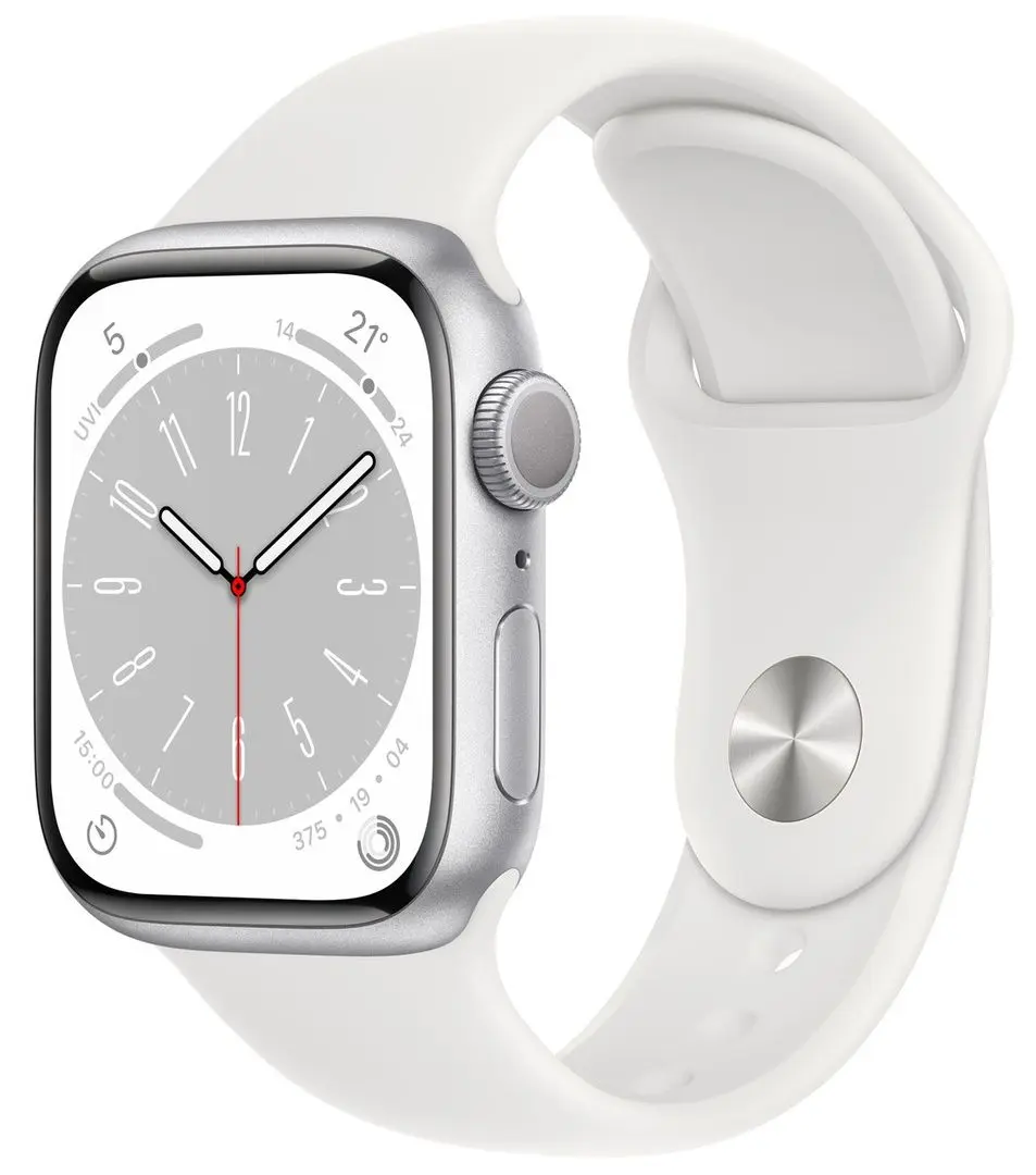 Смарт-часы Apple Watch Series 8 GPS 41mm Sport Band (Silver/White)