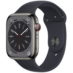 Ceas inteligent Apple Watch Series 8 GPS + Cellular 41mm Sport Band (Graphite/Midnight)