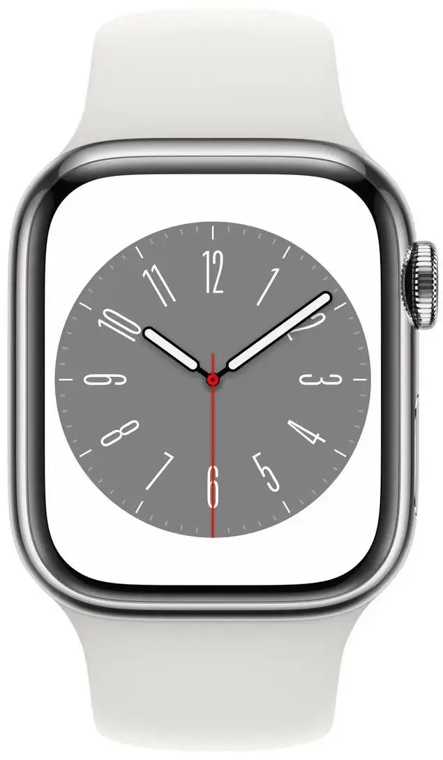 Ceas inteligent Apple Watch Series 8 GPS + Cellular 41mm Sport Band (Silver/White)