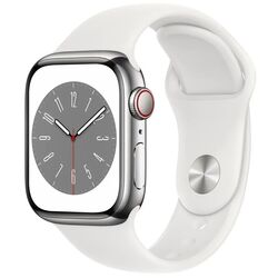 Ceas inteligent Apple Watch Series 8 GPS + Cellular 41mm Sport Band (Silver/White)