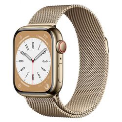 Ceas inteligent Apple Watch Series 8 GPS + LTE 41mm Milanese Loop (Gold)