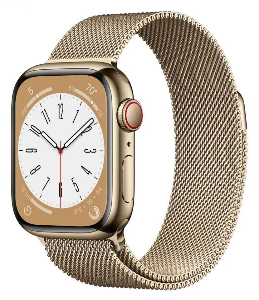 Смарт-часы Apple Watch Series 8 GPS + LTE 41mm Milanese Loop (Gold)