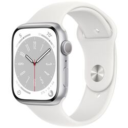 Ceas inteligent Apple Watch Series 8 GPS + LTE 45mm Sport Band (Silver/White)