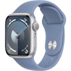 Ceas inteligent Apple Watch Series 9 GPS 41mm Sport Band S/M (Silver/Storm Blue)