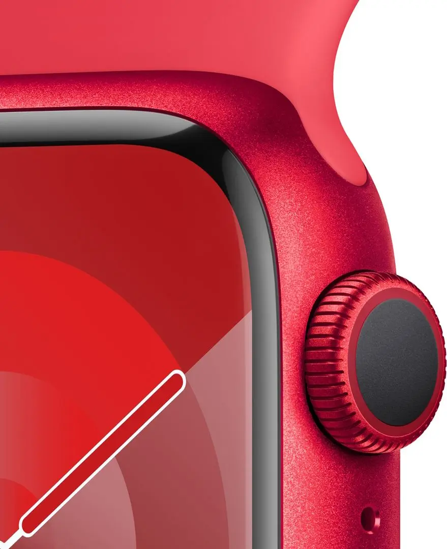Смарт-часы Apple Watch Series 9 GPS 45mm Sport Band M/L (Red)