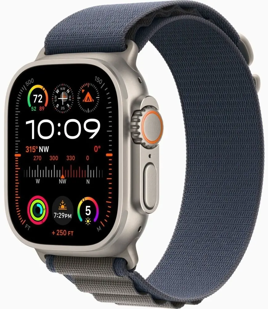 Ceas inteligent Apple Watch Ultra 2 GPS + Cellular 49mm Alpine Loop L (Titanium/Blue)