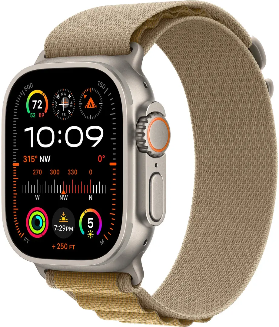 Ceas inteligent Apple Watch Ultra 2 GPS + Cellular 49mm Alpine Loop S (Titanium/Tan)