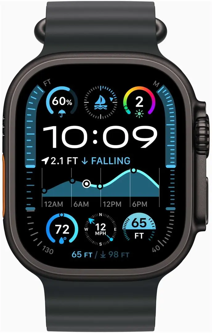 Ceas inteligent Apple Watch Ultra 2 GPS + Cellular 49mm Black Ocean Band (Black)