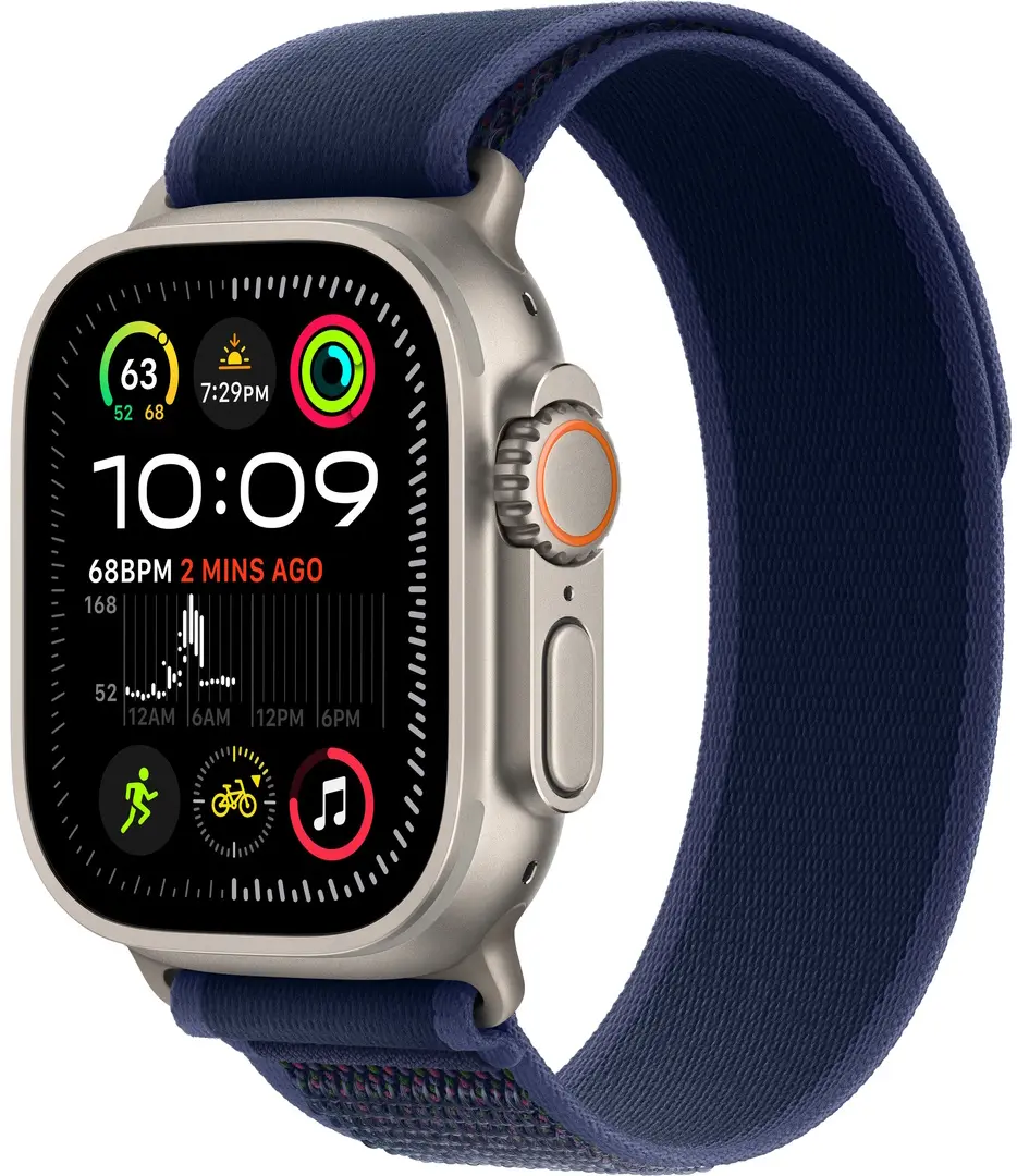 Ceas inteligent Apple Watch Ultra 2 GPS + Cellular 49mm Trail Loop S/M (Titanium/Blue)