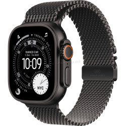 Ceas inteligent Apple Watch Ultra 3 GPS + Cellular 49mm Titanium Milanese Loop (Black)
