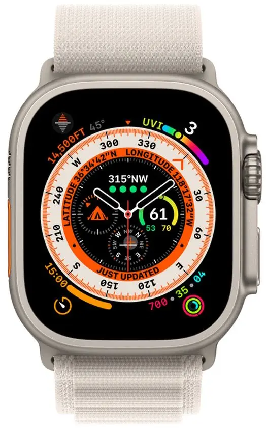 Умные часы Apple Watch Ultra GPS + Cellular 49mm Alpine Loop (Titanium/Starlight)