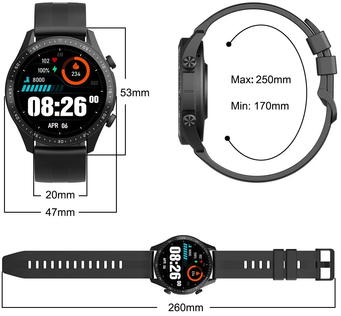 Умные часы Blackview X1 Pro (Black)