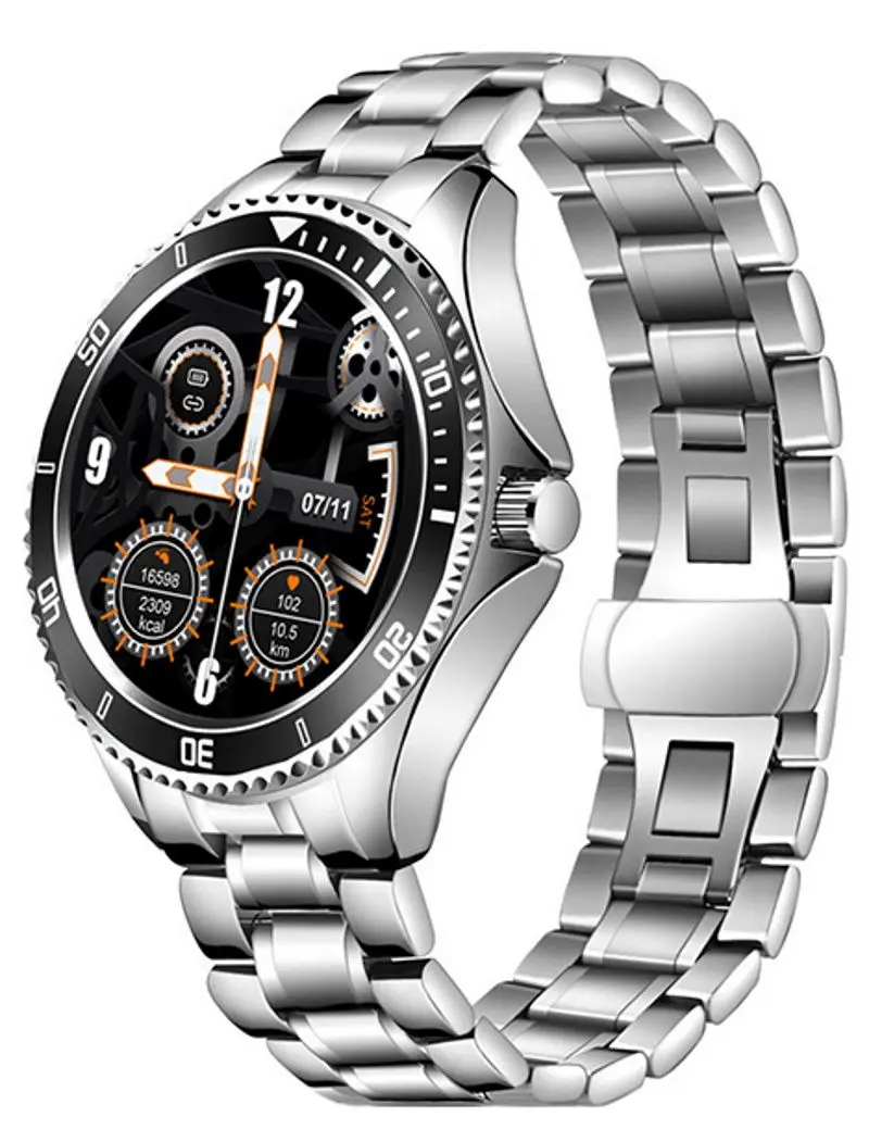 Ceas inteligent Garett Men 4S (Silver/Black) - 2