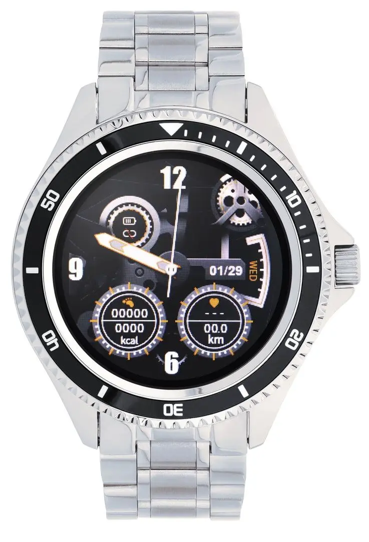 Ceas inteligent Garett Men 4S (Silver/Black)