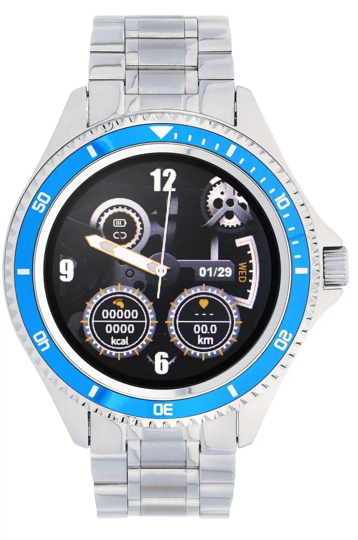 Ceas inteligent Garett Men 4S (Silver/Blue)
