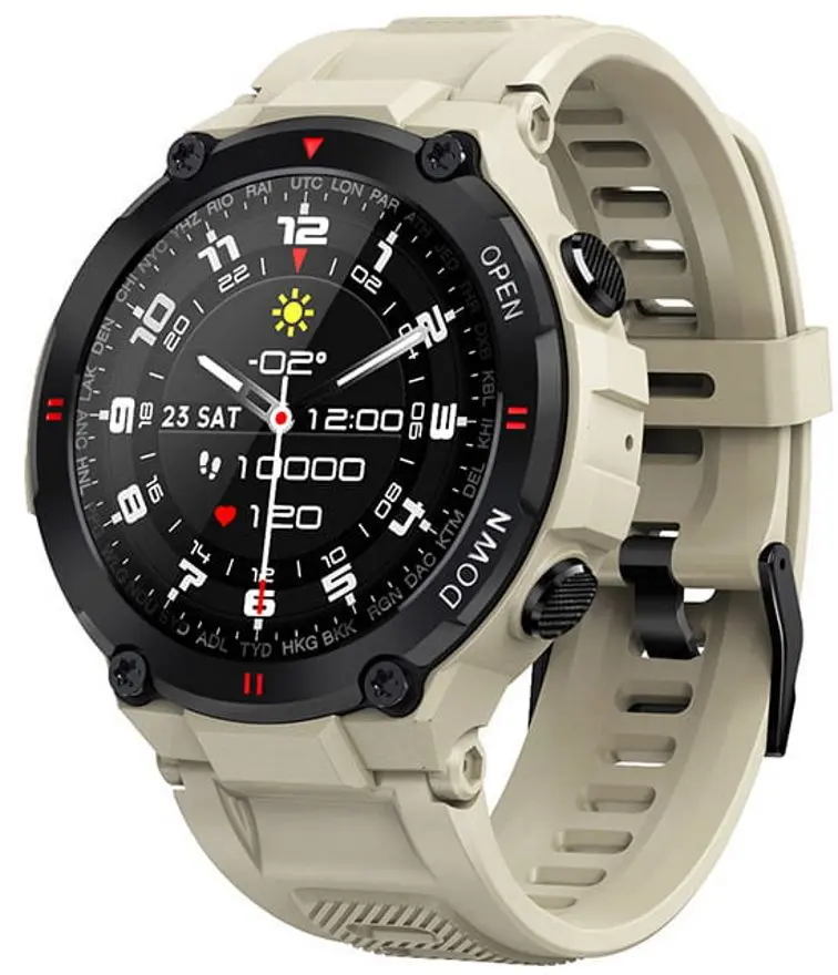 Ceas inteligent Garett Sport Tactic (Beige)