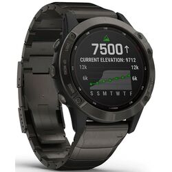 Ceas inteligent Garmin Fenix 6 Pro Solar Titanium DLC Band (Titanium Carbon Grey) Thumb