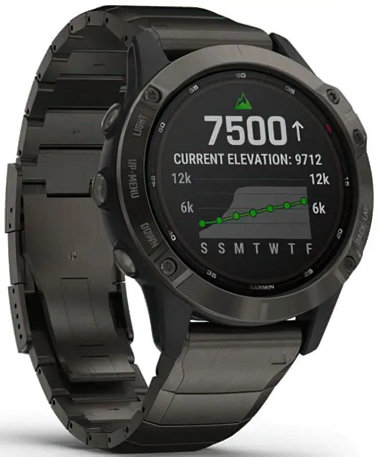 Ceas inteligent Garmin Fenix 6 Pro Solar Titanium DLC Band (Titanium Carbon Grey)