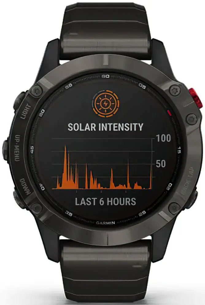Ceas inteligent Garmin Fenix 6 Pro Solar Titanium DLC Band (Titanium Carbon Grey)