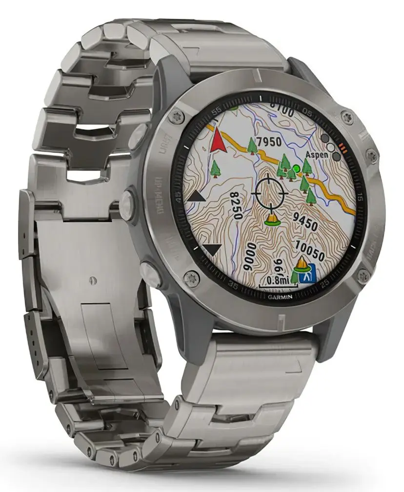 Ceas inteligent Garmin Fenix 6 Sapphire with Titanium Band (Black)