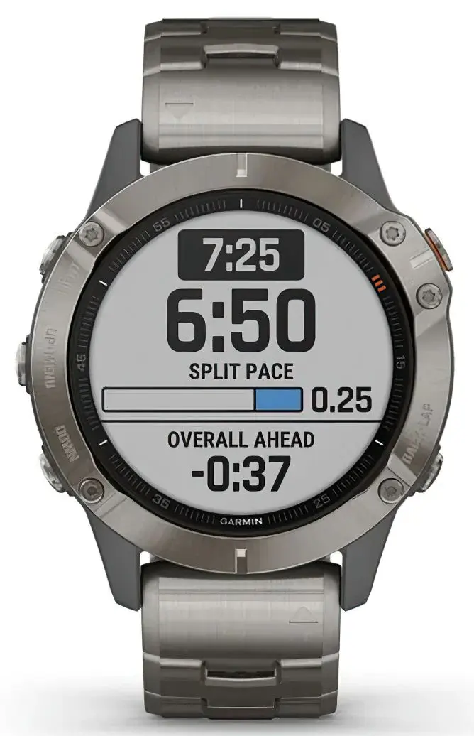 Ceas inteligent Garmin Fenix 6 Sapphire with Titanium Band (Black)