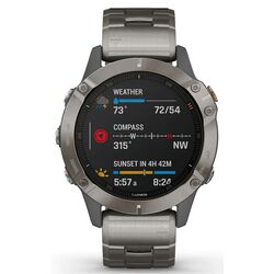 Ceas inteligent Garmin Fenix 6 Sapphire with Titanium Band (Black) Thumb