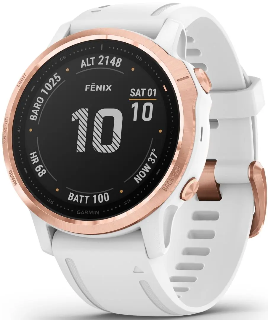 Ceas inteligent Garmin Fenix 6S Pro (Rose Gold/White)
