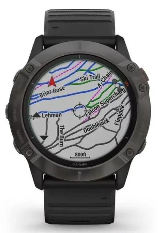 Ceas inteligent Garmin Fenix 6X Pro Solar Edition (Carbon Gray/Black)