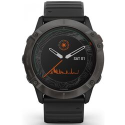 Ceas inteligent Garmin Fenix 6X Pro Solar Titan DLC (Carbon Grey/Black)