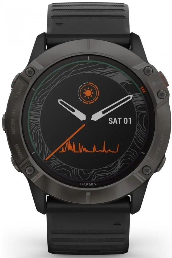 Смарт-часы Garmin Fenix 6X Pro Solar Titan DLC (Carbon Grey/Black)