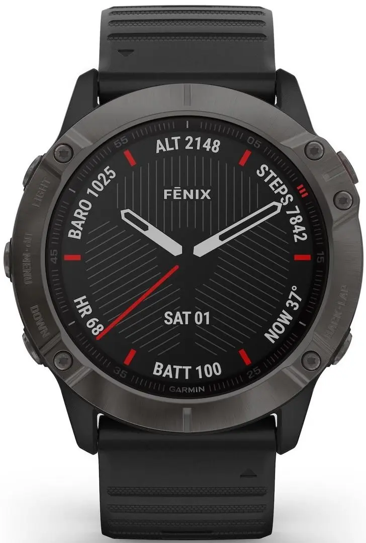 Смарт-часы Garmin Fenix 6X Sapphire (Carbon Gray/Black)