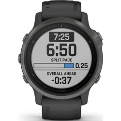 Ceas inteligent Garmin Fenix 6X Sapphire DLC (Carbon Grey/Black)
