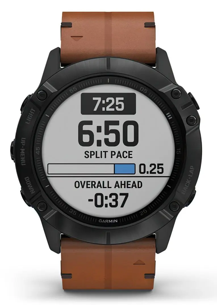 Смарт-часы Garmin Fenix 6X Sapphire Leather Band (Chestnut/Black)