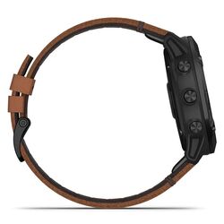 Смарт-часы Garmin Fenix 6X Sapphire Leather Band (Chestnut/Black) Thumb